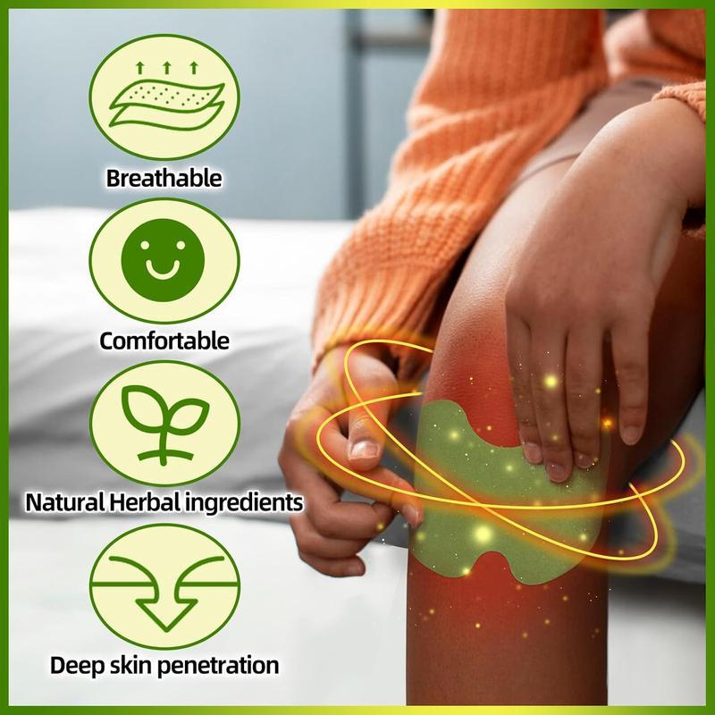 Herbal Knee Patches for Knee Care, 30 Patches per Box for Comfortable Warm Support, Simple Daily Heat Therapy for Busy Lifestyles at Home or On-the-Go, Natural Herbal Relief for Knee and Joint Comfort Gentle Long Lasting bone pain multi-use heat patch