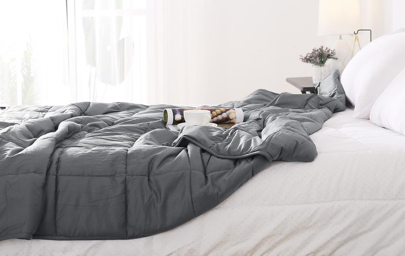 Weighted Blanket – Breathable Fabric, Even Weight Distribution, Suitable for Hot Sleepers and Year-Round Comfort