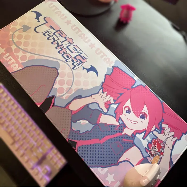 Hatsune Miku / Kasane Teto /Large Desk Mat Mousepads  | Desk Decor Gift for Gaming Rooms,  Gaming Desk Mat, Desk Mat, Long Desk Mats, Aesthetic Gaming Mousepad, Christmas Birthday Gift Idea, Anime Game Mats, Gaming Mousepad