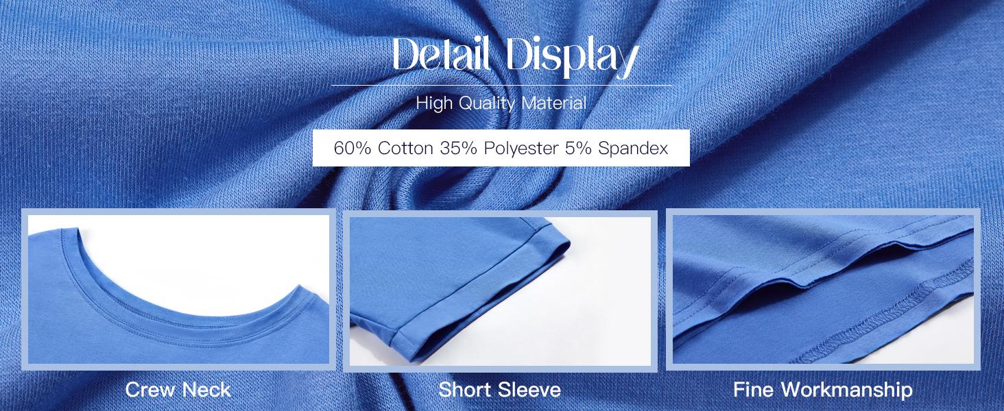 Imily Bela Womens Oversized T-Shirts Cropped Summer Casual Short Sleeve Loose Fit Tee Tops