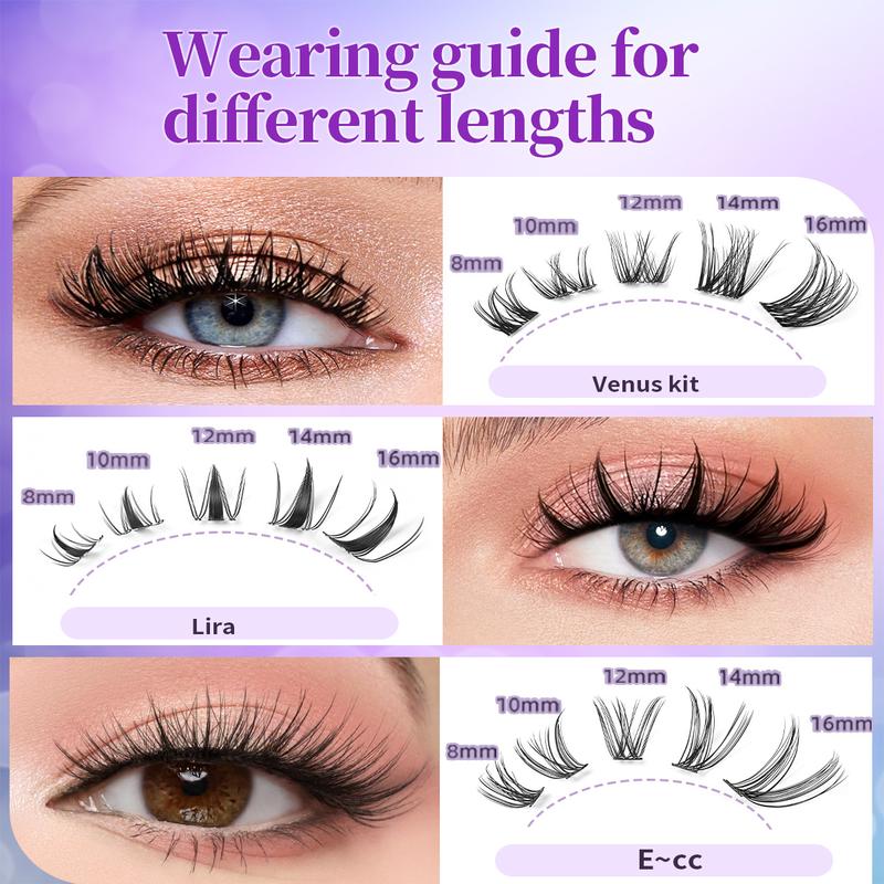 Miriduomi DIY Lash Clusters Kit - Soft Fluffy Long-Lasting Lashes with Glue Remover & Tweezer for Beginners Easy At-Home Application - Eyelash Set Miriduomi DIY Lash Clusters Kit - Soft Fluffy Long-Lasting Lashes with Glue Remover & Tweezer for Beginners Easy At-Home Application - Eyelash Set