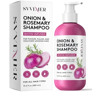 Svvimer Onion Rosemary and Biotin Shampoo - Hair Growth Shampoo for Hair Loss and Thinning - Thickening and Strengthening Formula for Men & Women Sulfate Free 13.5 Fl Oz (Pack of 1)