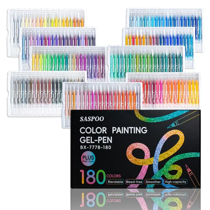 Professional Glitter Gel Pen Set - Full Spectrum Glitter Effect Pens, Art Materials, Crafting Supplies for Advanced Art Projects & Office Stationery