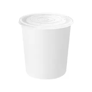 16 oz Squat Paper Soup Cups with Lids