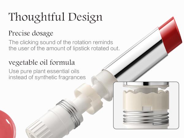 CARSLAN Essence Lipstick, Moisturizing Plumping Glossy Shiny Lip Color, Non Sticky Lip Balm with Vitamin E, Lightweight Hydrating Soften Lip Makeup