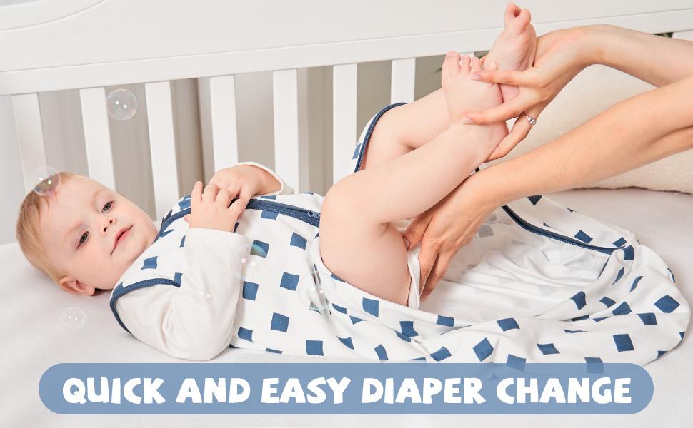 Yoofoss Baby Sleep Sack 0-24 Months Baby Wearable Blanket 100% Cotton 2-Way Zipper TOG 0.5 Toddler Sleeping Sack Lightweight