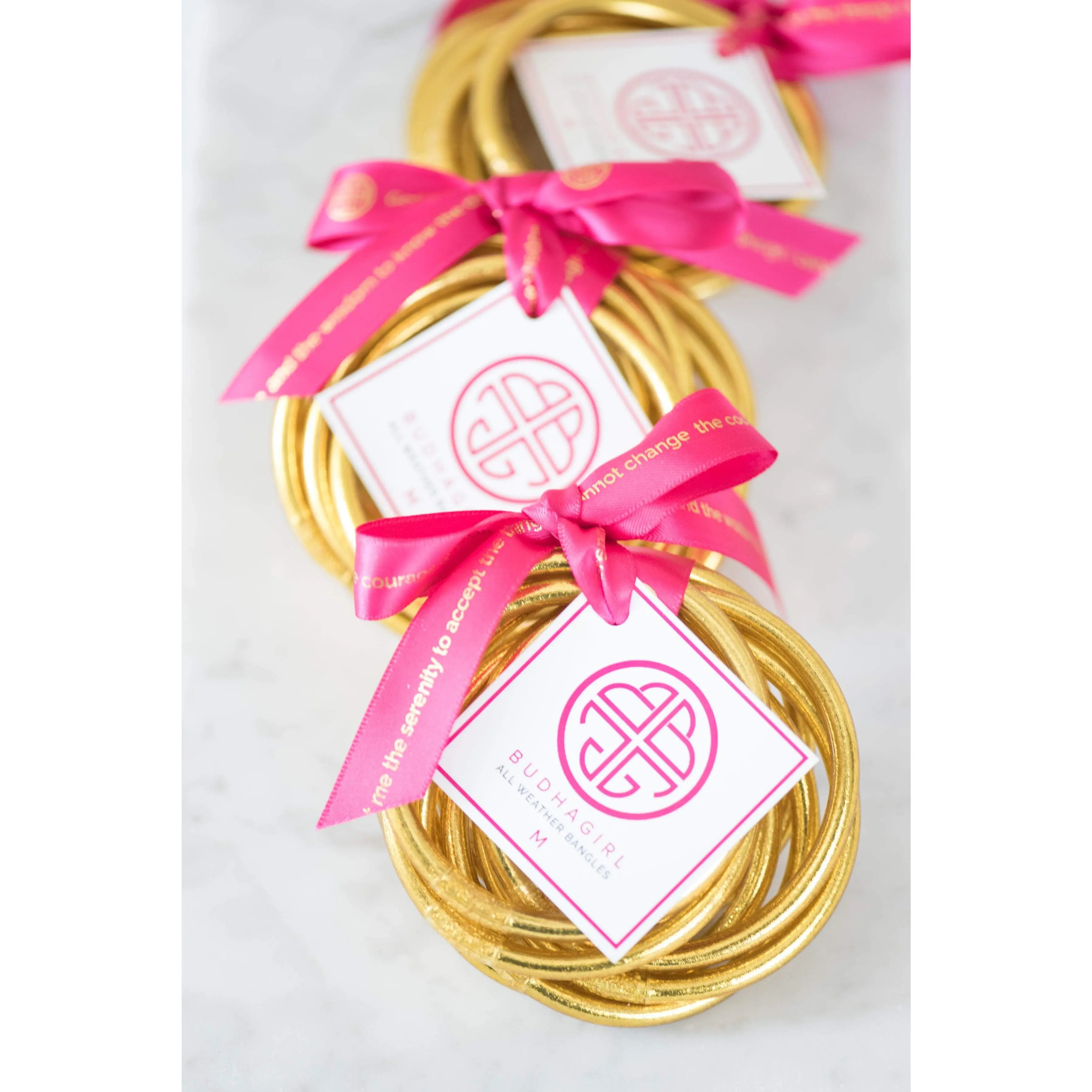 The BuDhaGirl Gold All Weather Bangles