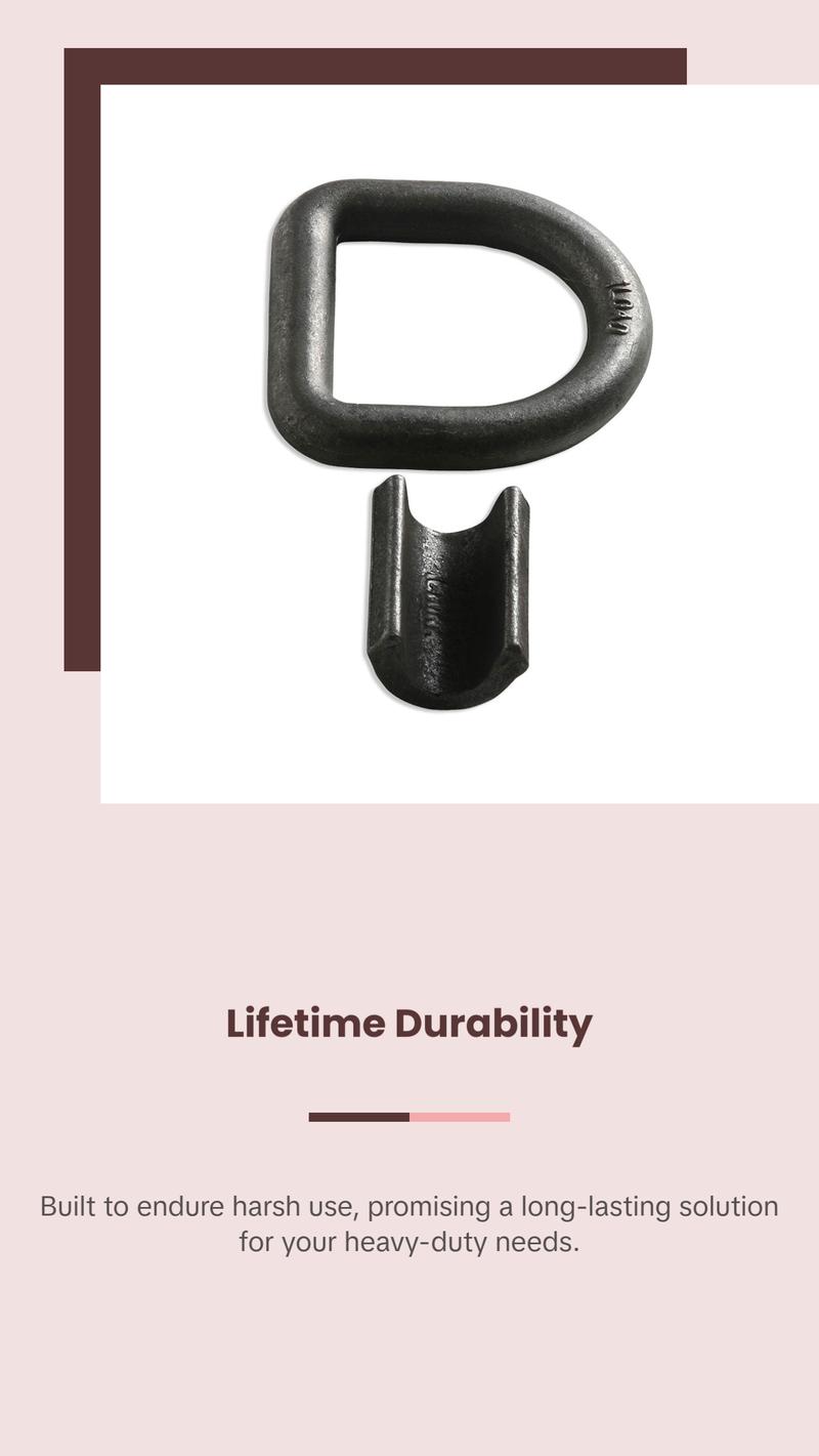 3/4" Forged Weld-On D-Ring - 9,000 lbs.