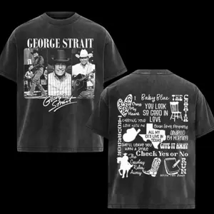Vintage 90s George Strait Shirt, George Strait One Last Ride Tour,King Of Country Music Shirt, Trending Shirt, Vintage Graphic Tees
