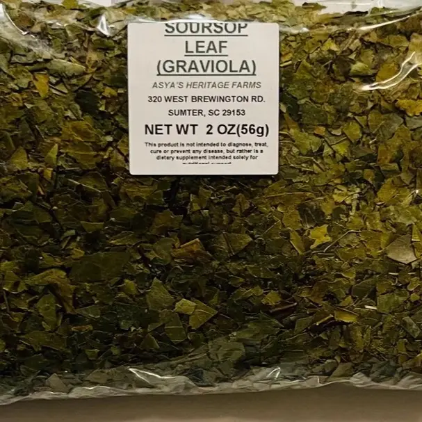 Soursop Leaf Tea (Cut and Sifted) Graviola Leaf Herbal 1oz or 2oz