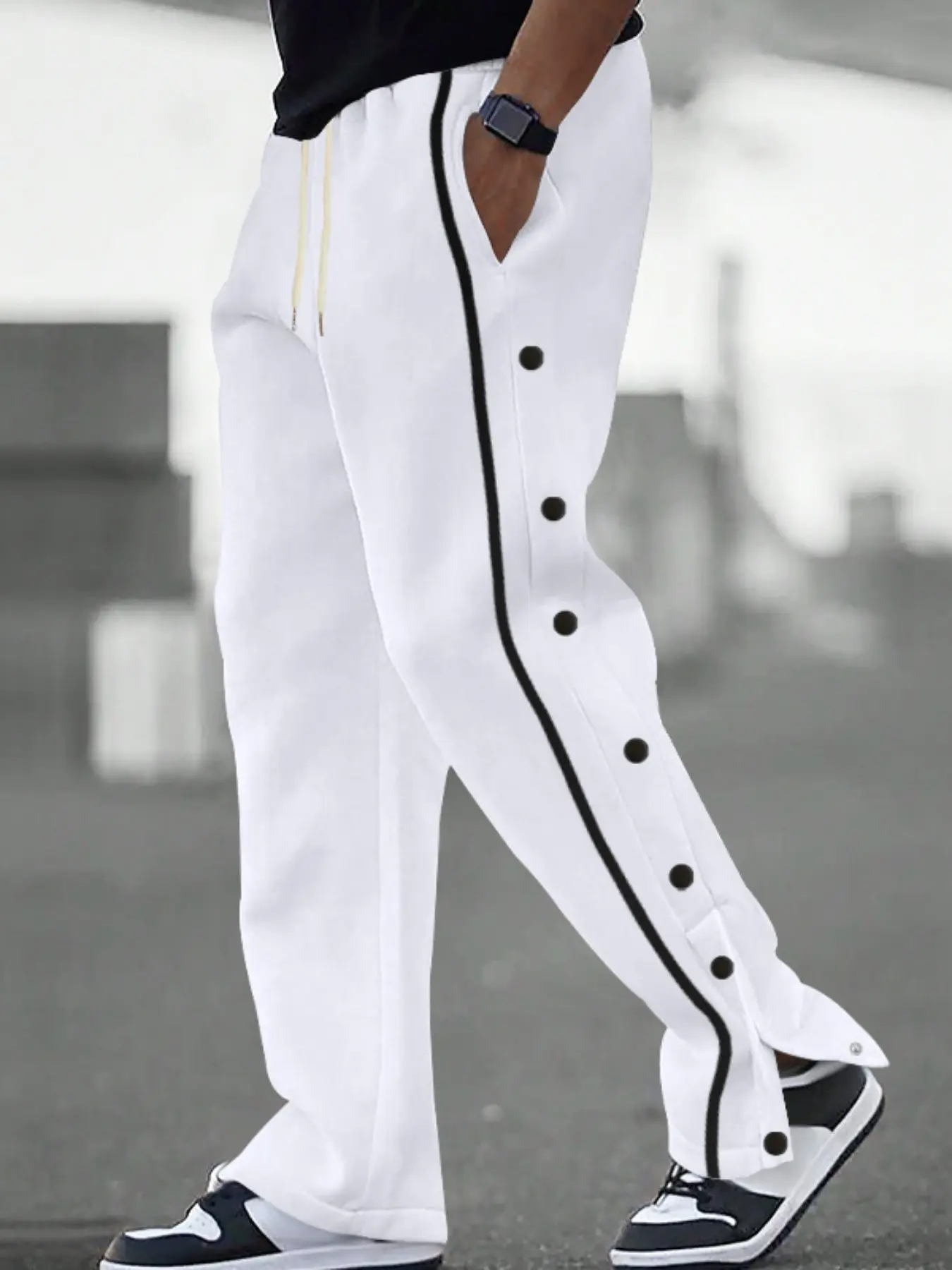 Men's Trendy Casual Loose-Fit Sports Pants, Youthful Versatile Joggers, Daily Wear Long Trousers for All Seasons