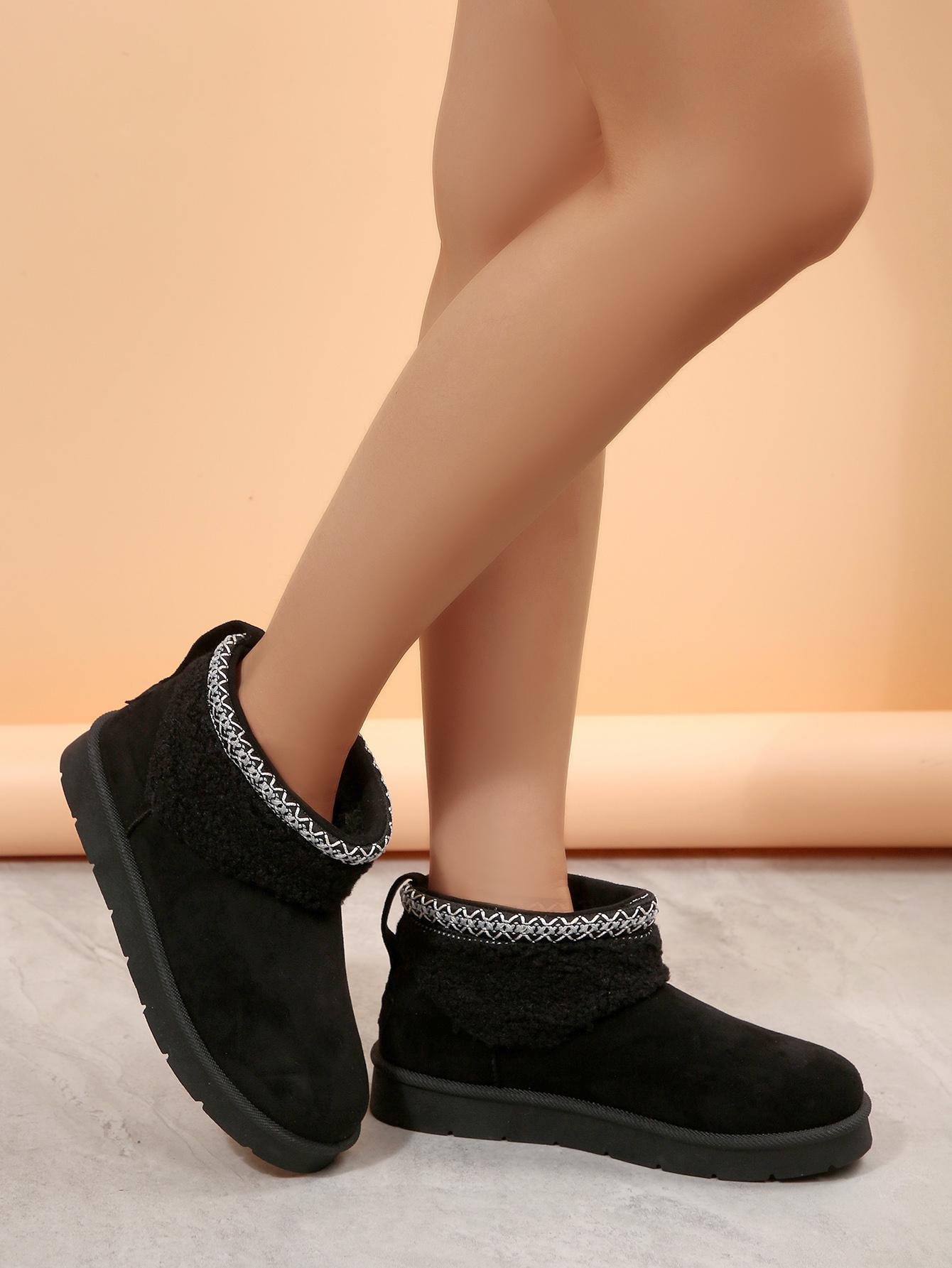 Mysoft Women's Simple Warm Snow Boots, Winter Outdoor Shoe, Womensfashion Footwear, Cozy Boots for Women, Perfect Valentine's Day Gift  Walking Shoes  Girl