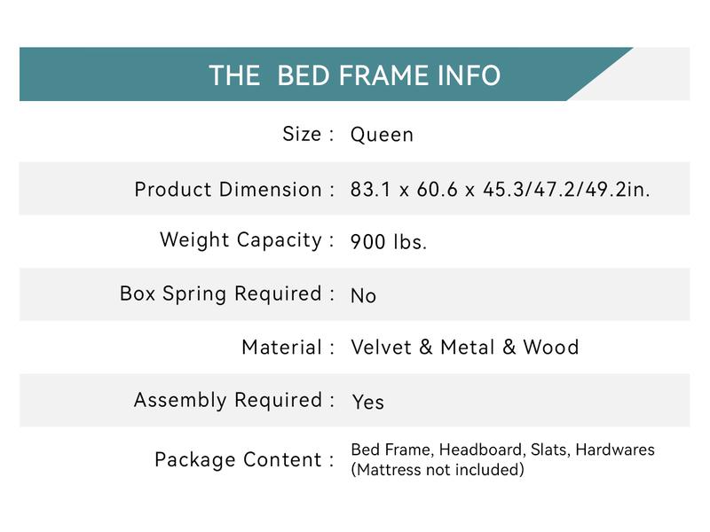 HOOMIC Adjustable Velvet Upholstered Platform Bed Frame【Frame Only No Mattress】Diamond Button Tufted Tiara Headboard with Wood Slat Support,No Box Spring Needed,Full/Queen/King HOOMIC Adjustable Velvet Upholstered Platform Bed Frame【Frame Only No Mattress】Diamond Button Tufted Tiara Headboard with Wood Slat Support,No Box Spring Needed,Full/Queen/King