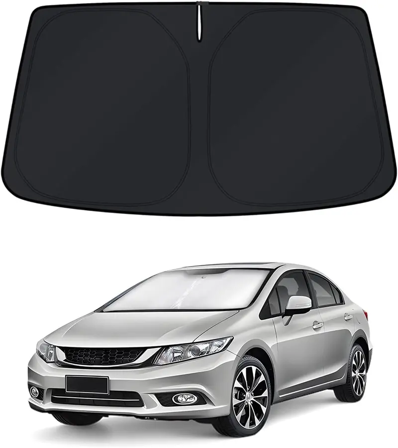 Ficuet 2x Windshield Wiper Arm Cowl Vent Trim Cover Panel For 2006-2011 Honda Civic – Black Plastic