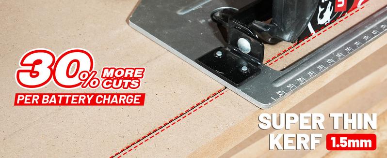 EZARC 7-1/4 Inch Circular Saw Blades 24T/40T/60T - FRAMING Wood Cutting Blade, Ultra-Thin 1.5mm Kerf, Non-Stick Coating, 2 Pack