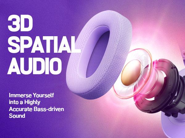 Picun G1 Wireless Gaming Headset, 2.4GHz Wireless/Bluetooth 5.4, Detachable Noise-Canceling Microphone, Lightweight Gaming Headset for PS4, PS5, PC, and Mobile Phones