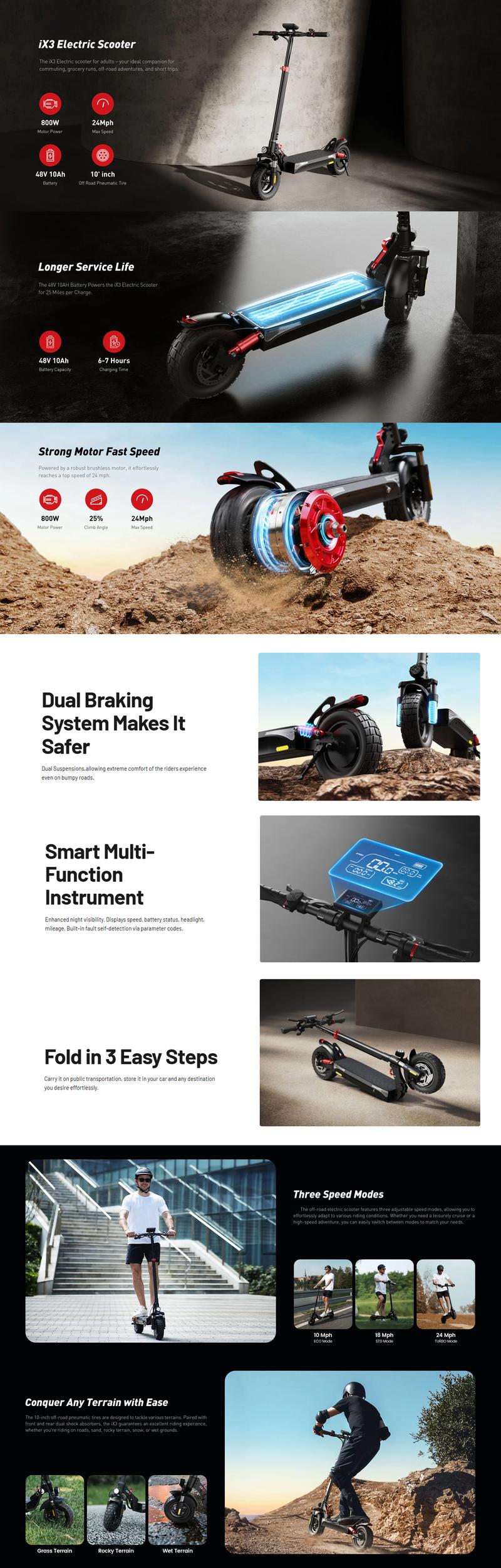 【Buy One Get One Free Storage Bag】X7P Electric Scooter, 2000W motor, 38 MPH Top Speed E Scooter & 50 Miles Long Range, 10" Offroad Pneumatic Tire Scooter for Adults with Turn Signals, Dual Braking Folding Electric Scooter, APP and Storage Bag 【Buy One Get One Free Storage Bag】X7P Electric Scooter, 2000W motor, 38 MPH Top Speed E Scooter & 50 Miles Long Range, 10" Offroad Pneumatic Tire Scooter for Adults with Turn Signals, Dual Braking Folding Electric Scooter, APP and Storage Bag