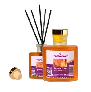 Freshwaves Autumn Glow Diffuser 150ml Reed Diffuser for Cozy Home Fragrance with Warm Seasonal Scent