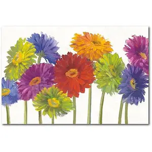 Courtside Market Colorful Gerbera Daisies Canvas Wall Art - 18" x 26"