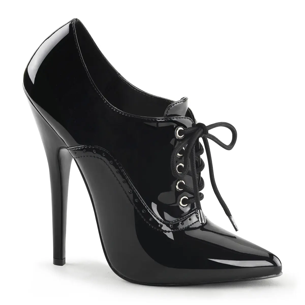 Women's Chic Lace-Up Detail High Heels - Elegant Heeled Oxford Pumps Shoe, Domina-460