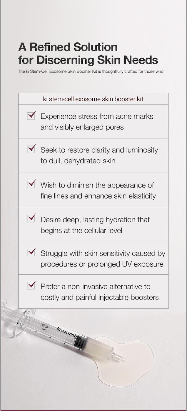 KI Exosome Booster Kit & Akatsuki Soothing Mask - Anti-Aging, Brightening, Hydration Ampoule Set with Niacinamide & Hyaluronic Acid for Smooth Skin Texture