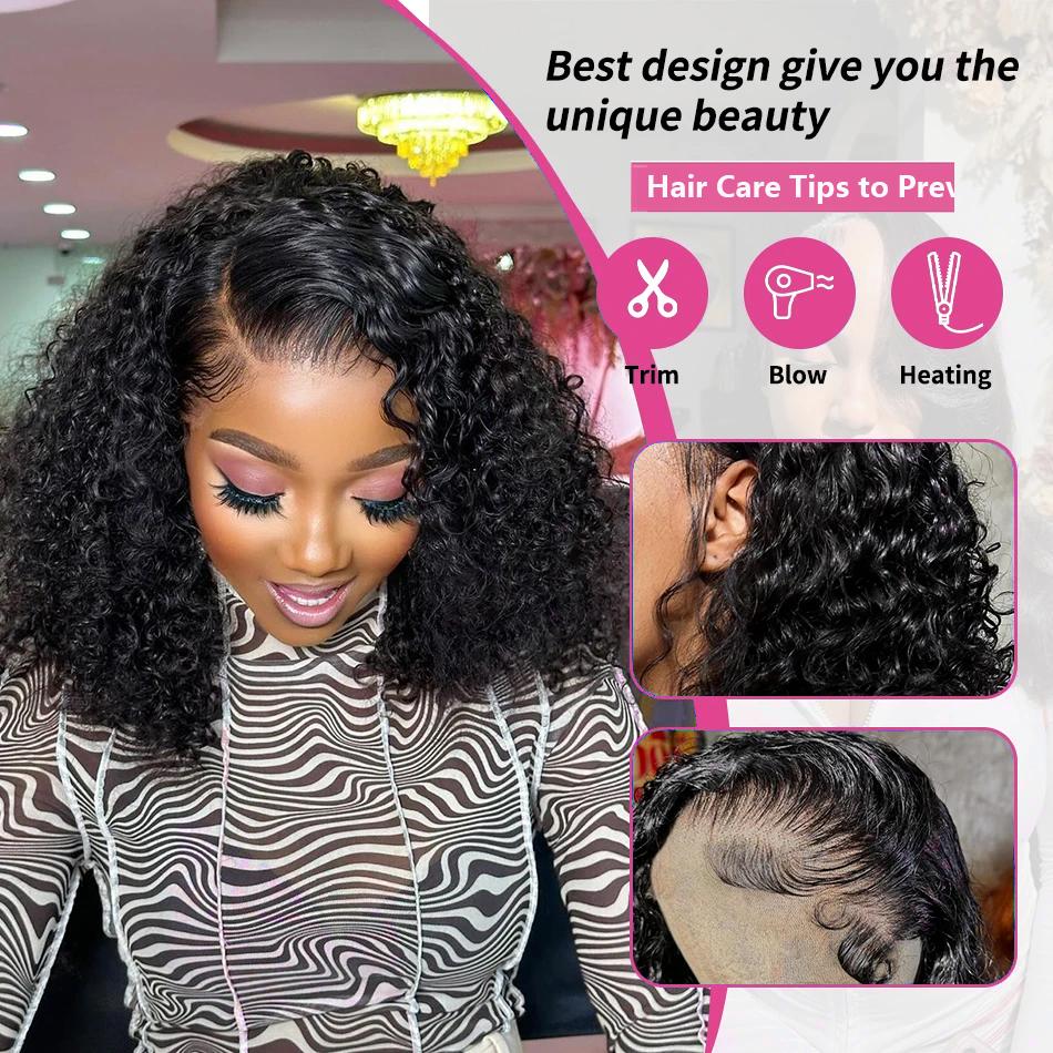 Midulla Ready to Wear Kinky Curly Glueless Wigs Human Hair Shoulder Length 7x5 Pre Cut Lace Closure Bleached Knots Human Hair Wig #FallFreshness