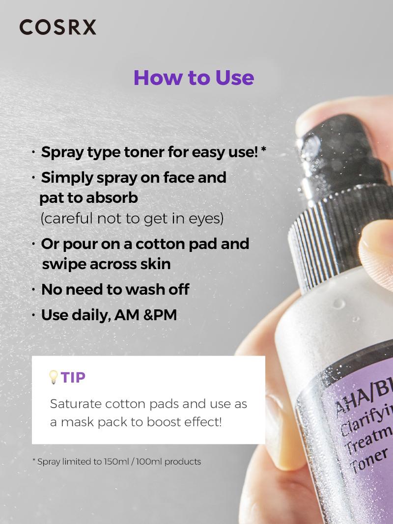 [COSRX Official] AHA/BHA Clarifying Treatment Toner (150ml) | ELIMINATE IMPURITIES, EXFOLIATE & HYDRATE ALL IN ONE STEP,