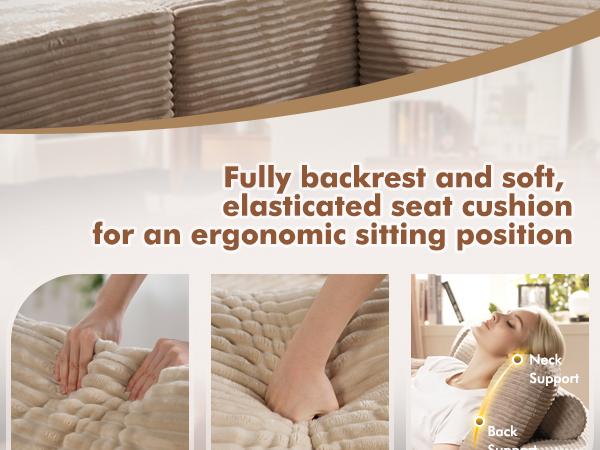 OOSWIFT 135" Boneless Modular Sectional Sofa - High-Density Foam & Pocket Spring, Plush Corduroy CloudCouch with Deep Seat, Ultra-Soft Pet & Kid FriendlyThickened Cushion for Large Living Room Family Lounge,Ideal for Working Reading Relaxing OOSWIFT 135" Boneless Modular Sectional Sofa - High-Density Foam & Pocket Spring, Plush Corduroy CloudCouch with Deep Seat, Ultra-Soft Pet & Kid FriendlyThickened Cushion for Large Living Room Family Lounge,Ideal for Working Reading Relaxing