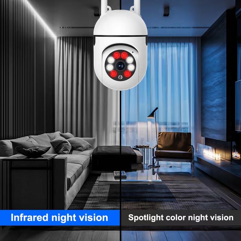 【JOOAN 1080P FHD Home Smart WiFi Security Camera】BT/WiFi Connection, 360° PTZ Panorama HD, Color Night Vision, Motion Detection, Two-Way Audio, Auto Tracking, Siren Alarm, 2.4G WiFi, SD Card/Cloud Storage (Optional)