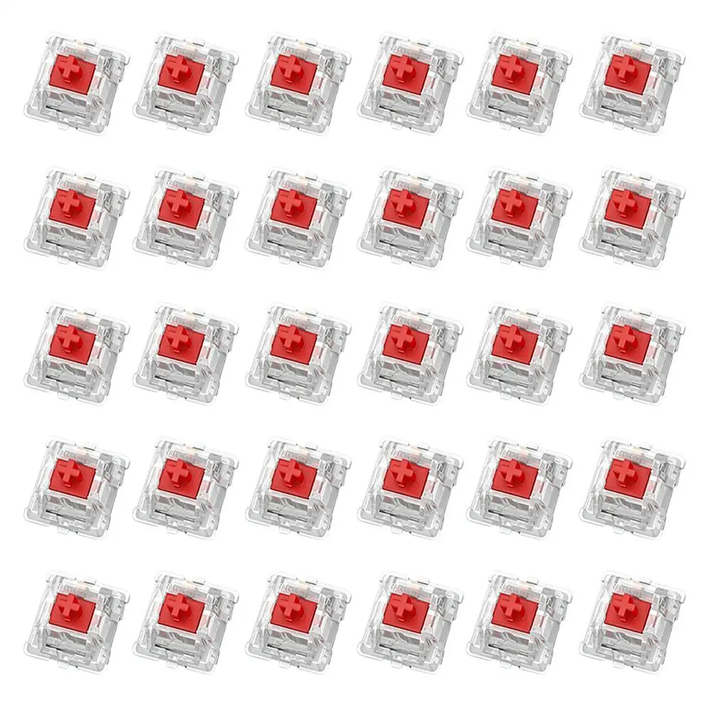 iTLY 10/20/30/50/100 Pcs Mechanical Keyboard Replacement Switches (Black/Blue/Brown/Red Options) - CIY Hot-Swap Socket, SMD 3-Pin, MX Switch Compatible | Ideal for Custom Keyboard Building, Tactile/Bouncy Switches, High-Quality Keycap-Compatible Switches