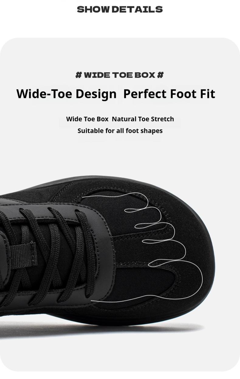 HOBIBEAR Barefoot Shoes Wide Casual Lace Up Retro Fashion Sneakers for Women Men