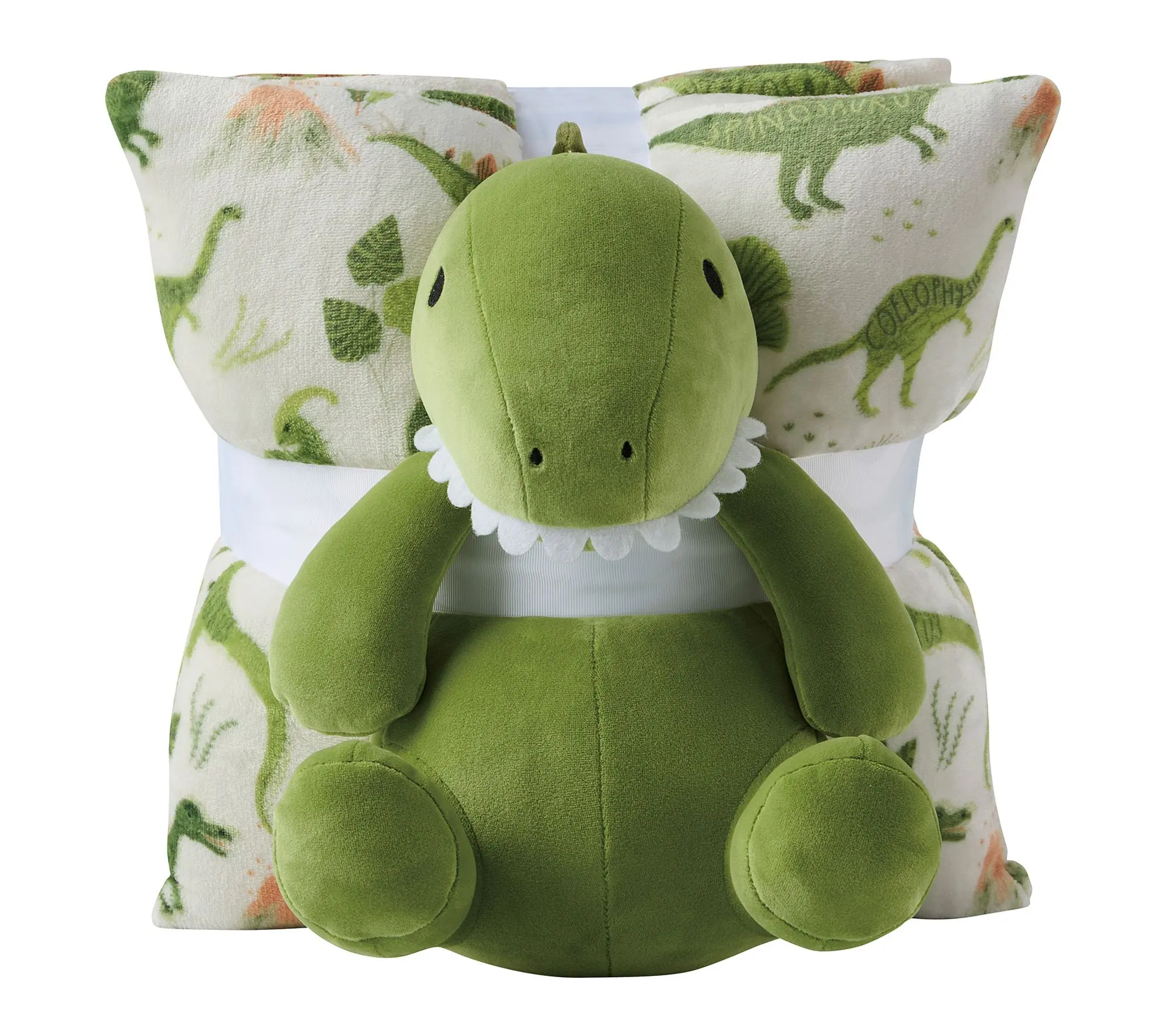 Olivia & Finn 3-Piece Dino Throw and DecorativePillow Set