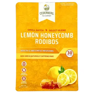 Cederberg Tea Co Lemon Honeycomb Rooibos, Caffeine Free, 30 Tea Bags, 2.1 oz (60 g)
