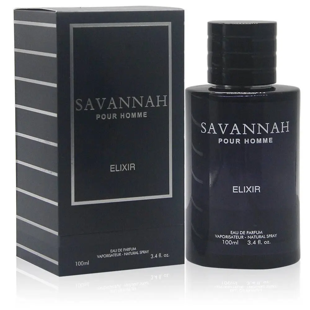 META-BOSEM Savannah Pour Homme Elixir  Cologne, Eau de Parfum Spray for Men, Wonderful Gift, Oriental Fougere, all Skin Types, a Classic Bottle, 3.4 Fluid Ounce