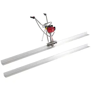 Exquimac 1.4HP Concrete Power Screed with 14ft Aluminum Boards, Vibrating Screed Concrete Tool 8000RPM with Adjustable armrests and brackets for Construction