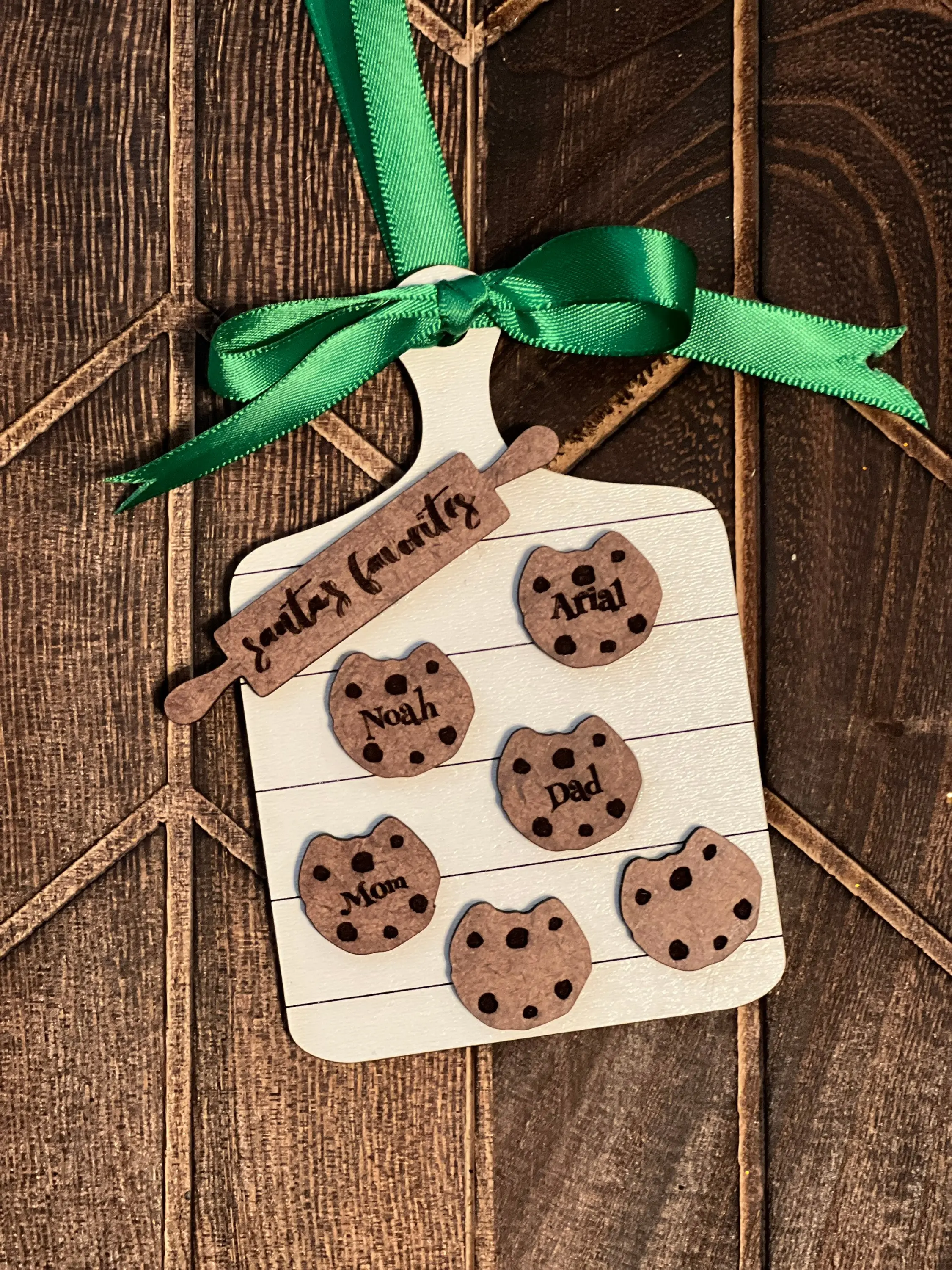 Custom Personalized Cookie Board Family Christmas Ornament