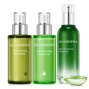 Aloderma Aloe Face Moisturizer Set, 3 Pieces - Hydrating Moisturizer, Firming Lotion, Brightening Face Lotion