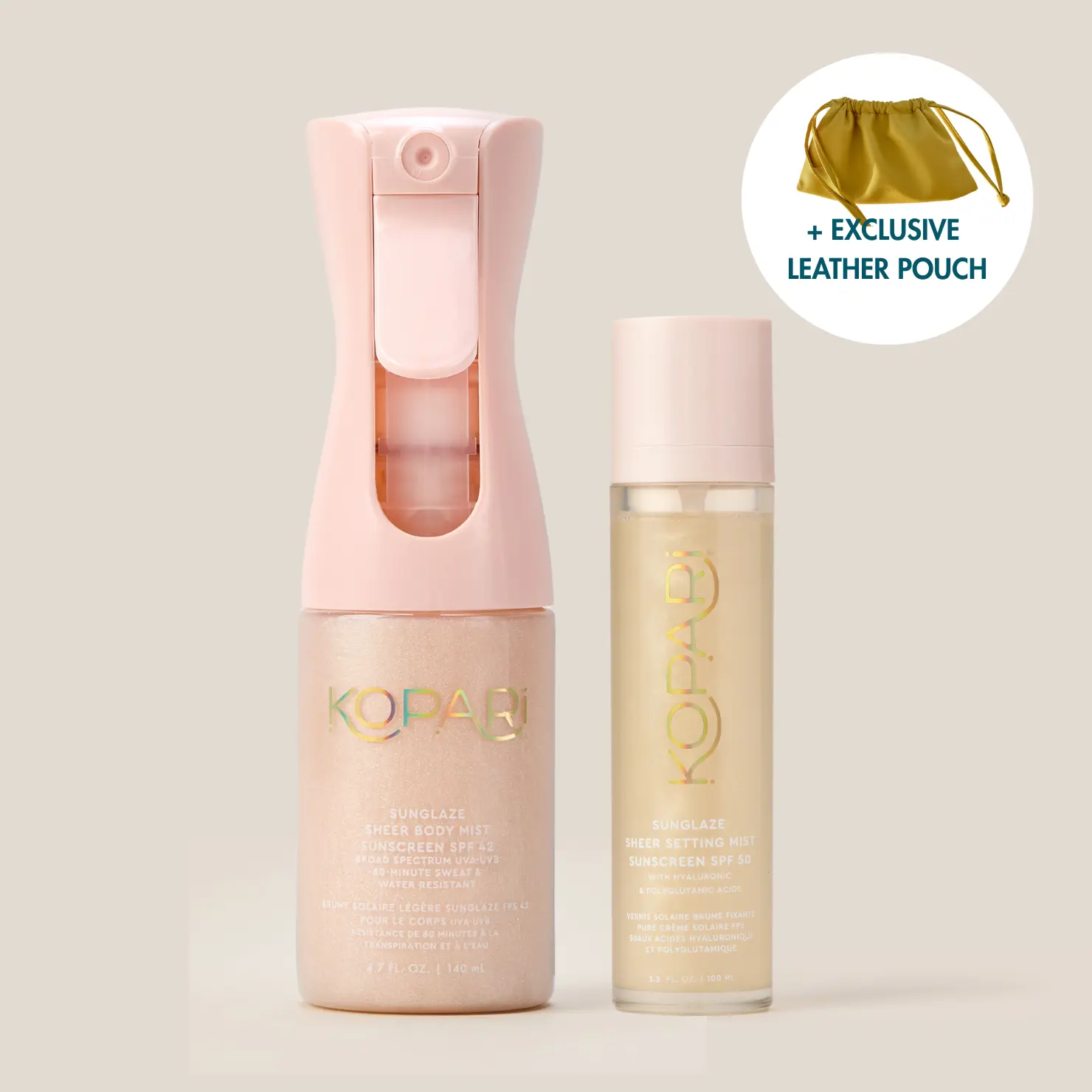 Kopari Glow & Go SPF Mist Duo – TikTok Exclusive Best Selling Sunscreen Mists