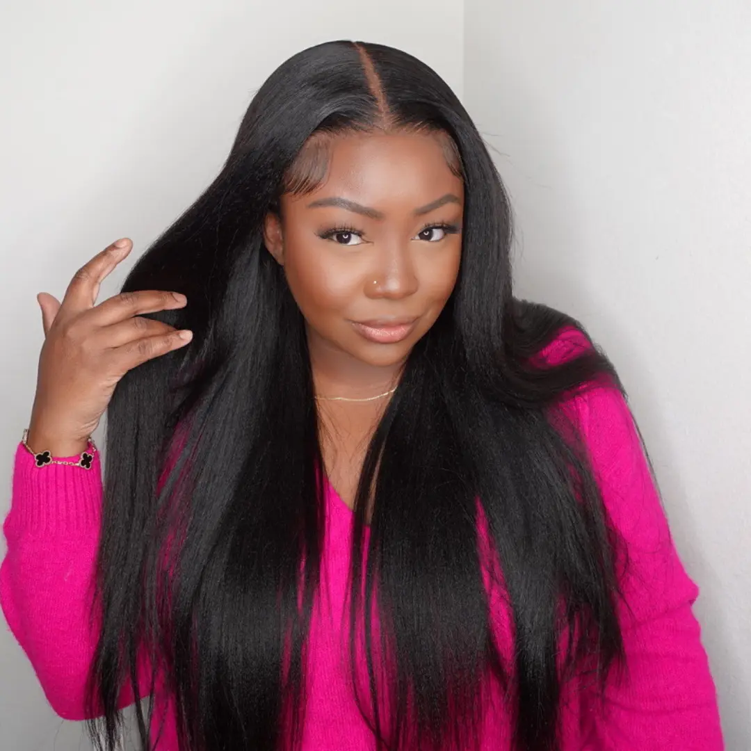 UNice Pre Everything Glueless Yaki Straight Wig 7x5 HD Lace Closure Human Hair Wigs With Knotless Beginner Friendly