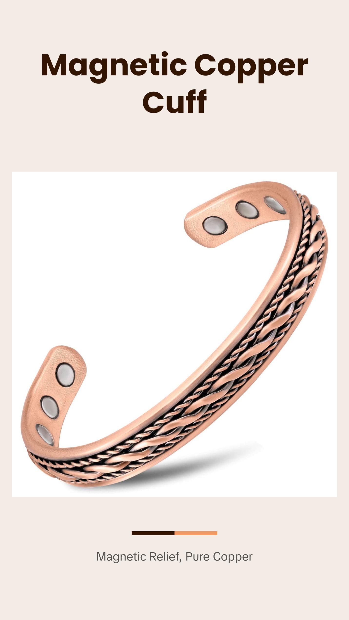 MagnetRX Inlay Copper Wire Magnetic Bracelet Bangle For Women
