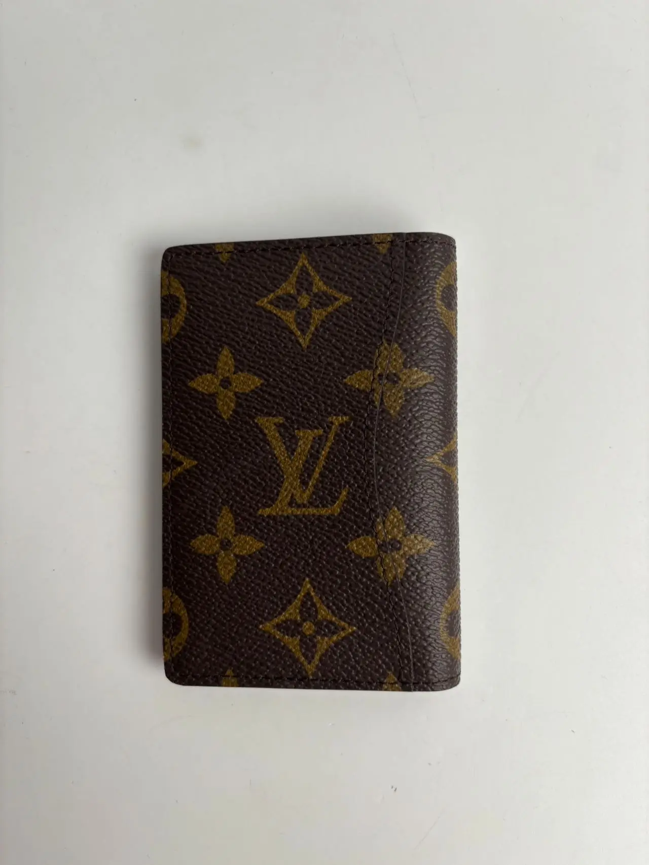 Pre-owned Louis Vuitton canva Clutches & Wristlets brown card holder monogram pocket organizer 【Senza 1U】