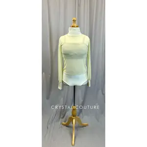 Ivory Mesh and Lycra Leotard