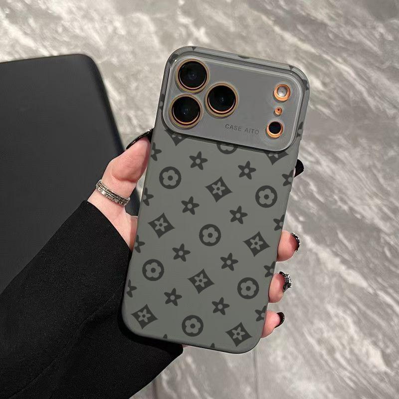 Vintage print Dopamine Ins Style Solid Color Phone Case with Ultra Skin friendly Touch, All Inclusive Lens Phone Case Suitable for Apple 17 16 15 14 13 12
