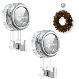 4 pcs Nice Spce Suction Cup Hooks for Shower,Removable Shower Towel Hooks Suction Hooks No Drill Hook for Glass Door for Holloween Christmas Decoration Mirror, Windows, Tile, Robe, Bathroom Suction Hook hooks  that  stick Organiser Hanger