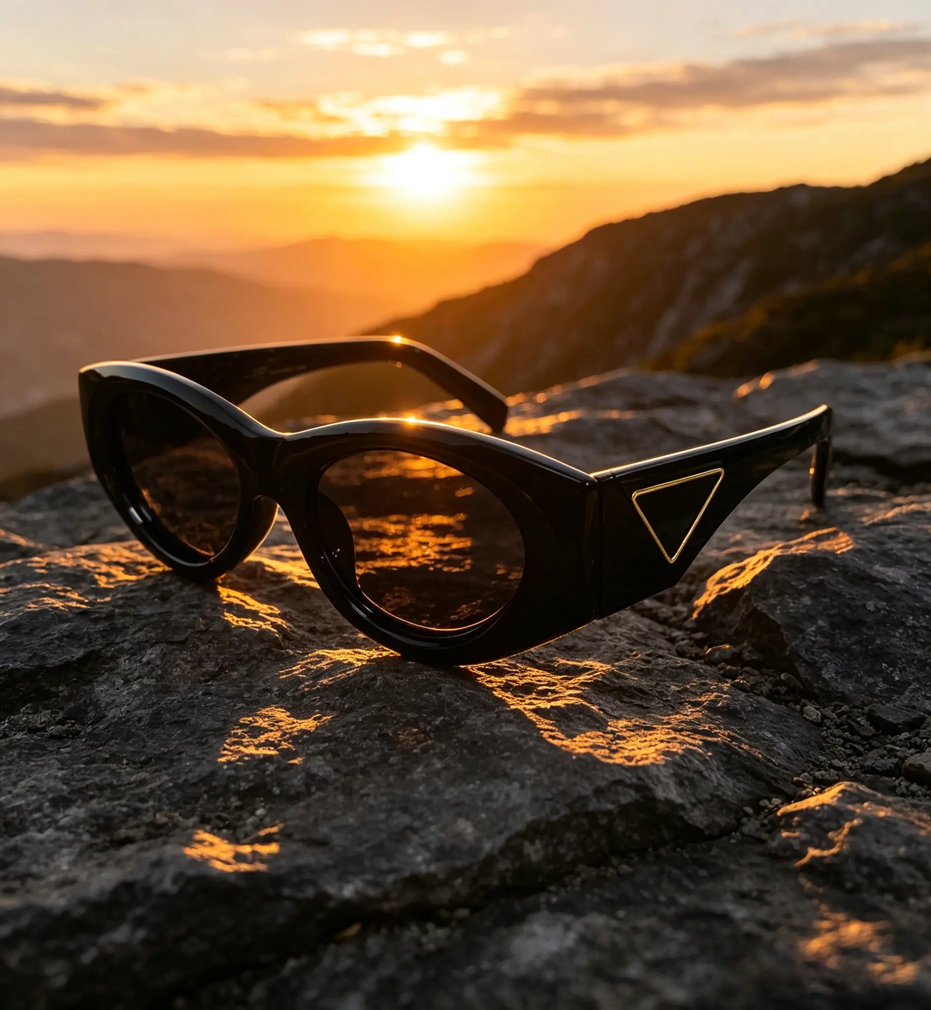 Oval cat eye sunglasses for men and women Retro Y2K style sun shading casual eyewear