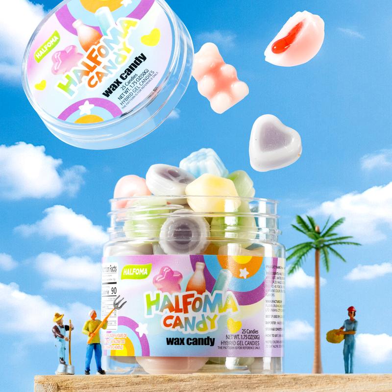 【Buy 1 Get 1 Free】Mini Wax Bottle Candies Mixed Jam Flavors Cute Shapes