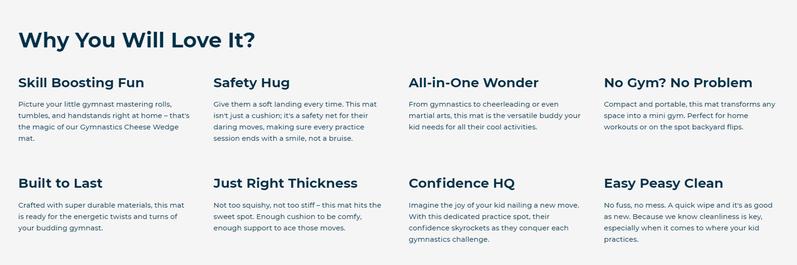 Gymnastics Tumbling Cheese Wedge Mat (M/L) thick yoga