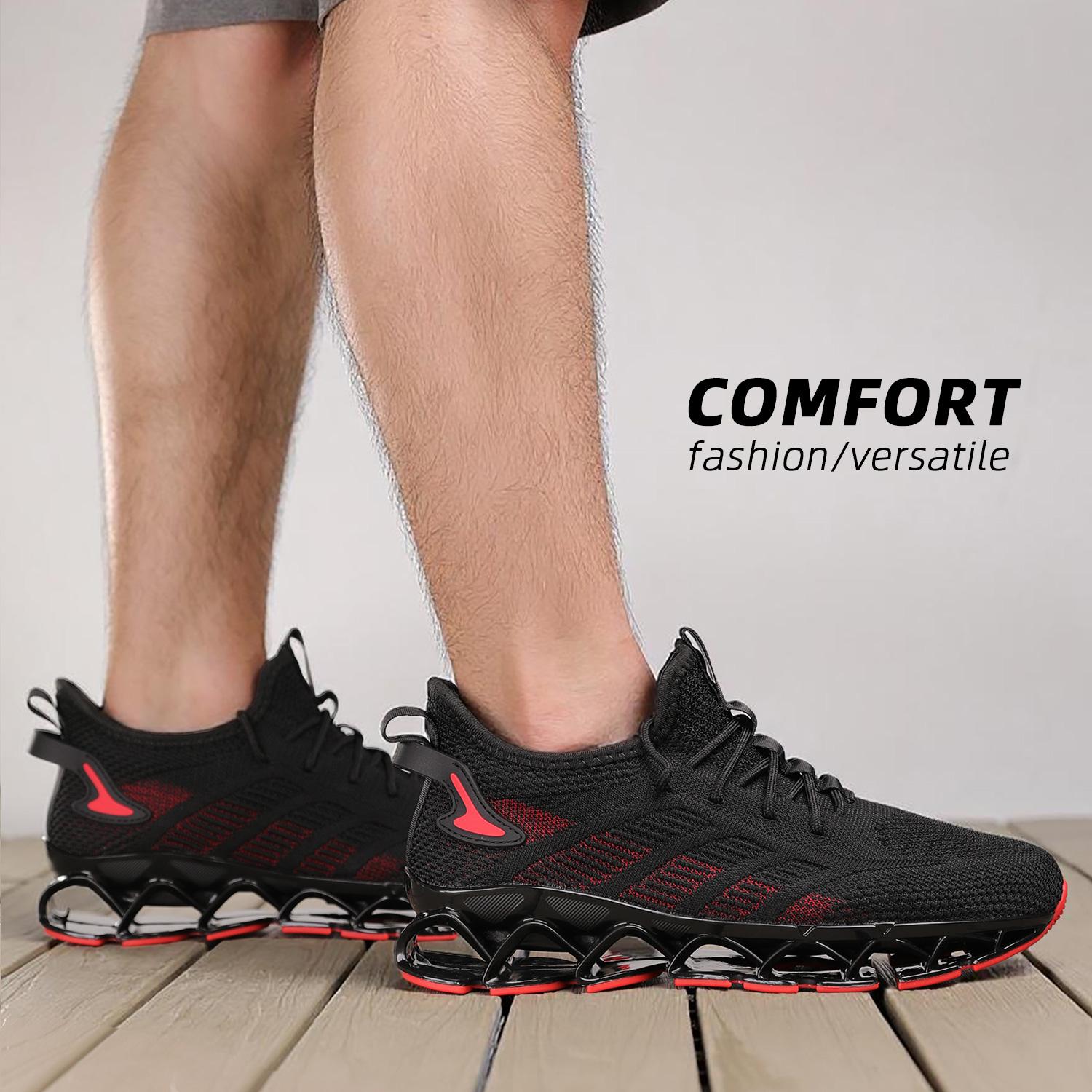 Men's Running Shoes Blade Tennis Walking Fashion Sneakers Breathable NonSlip Gym Sports Work Trainers Closed Runner Training Footwear Athletic Boy Casual