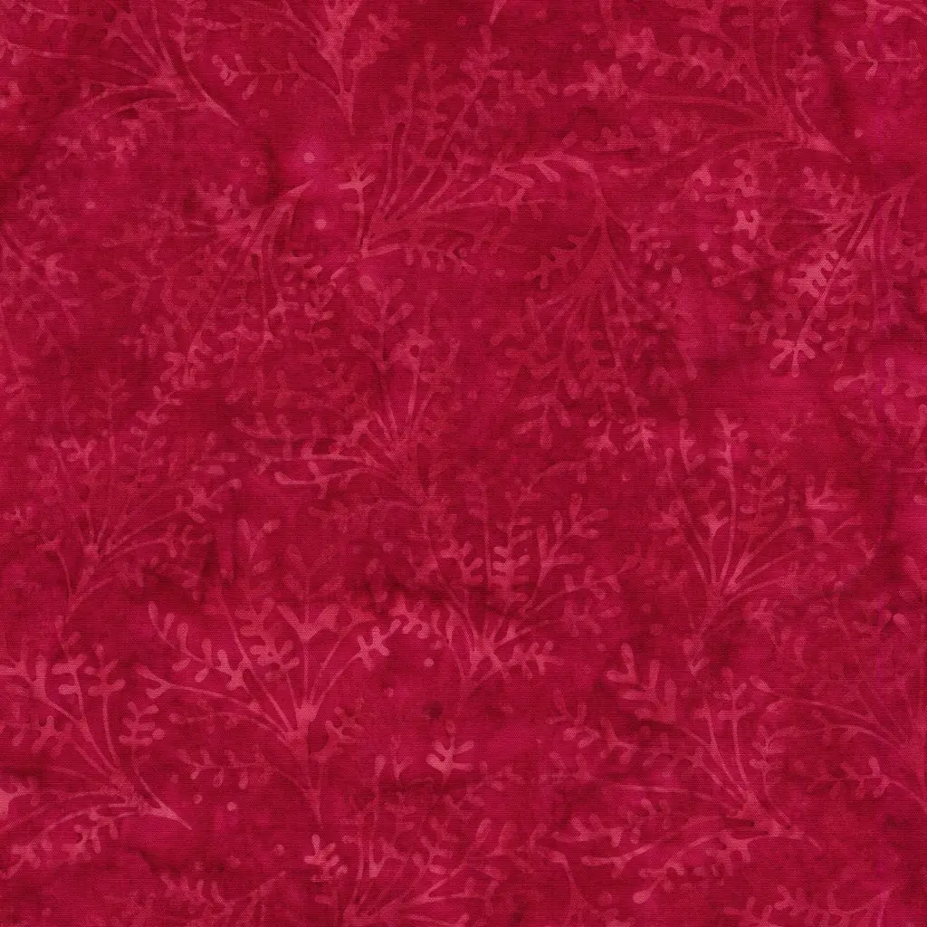 Fabric Lumin Red Candy Sprigs Colorburst Island Batiks by the Quarter Yard 712521355