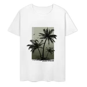 Men's  3D Coconut Tree Print T-Shirt  Summer Fresh Casual Outdoor Wear S-3XL